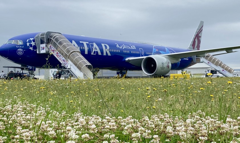 paris air show bilder qatar airways boeing 777 psg