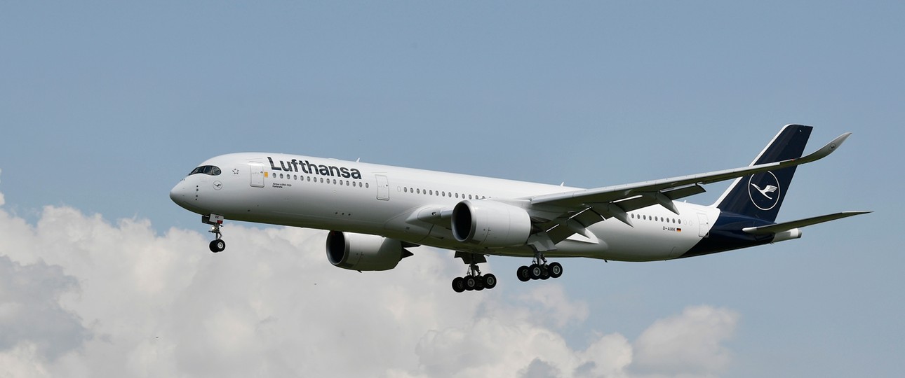 Airbus A350 mit dem Kennzeichen D-AIXK: Hatte am Mittwoch Pech.