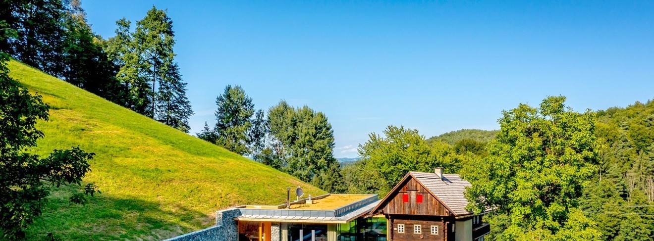 Aerial View des ganzen Retreats