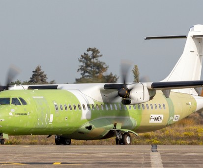 Die 29. ATR 72-600 von Air New Zealand hier noch in der Testflugphase in Frankreich: Der Flieger ...