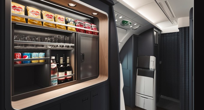 In der Club Kitchen sollen sich Reisende der Business Class auch selbst bedienen. 