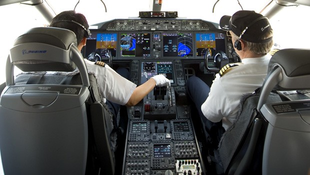 Cockpit des Dreamliner: Bei United ohne zusätzliche Barriere?