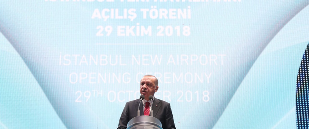 Präsident Recep Tayyip Erdoğan eröffnete den neuen Flughafen Istanbul am 29. Oktober feierlich.