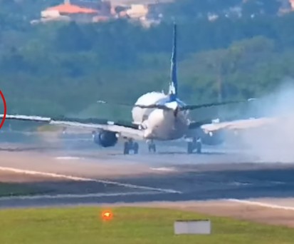 Boeing 737 verliert bei harter Landung Stück des Winglets