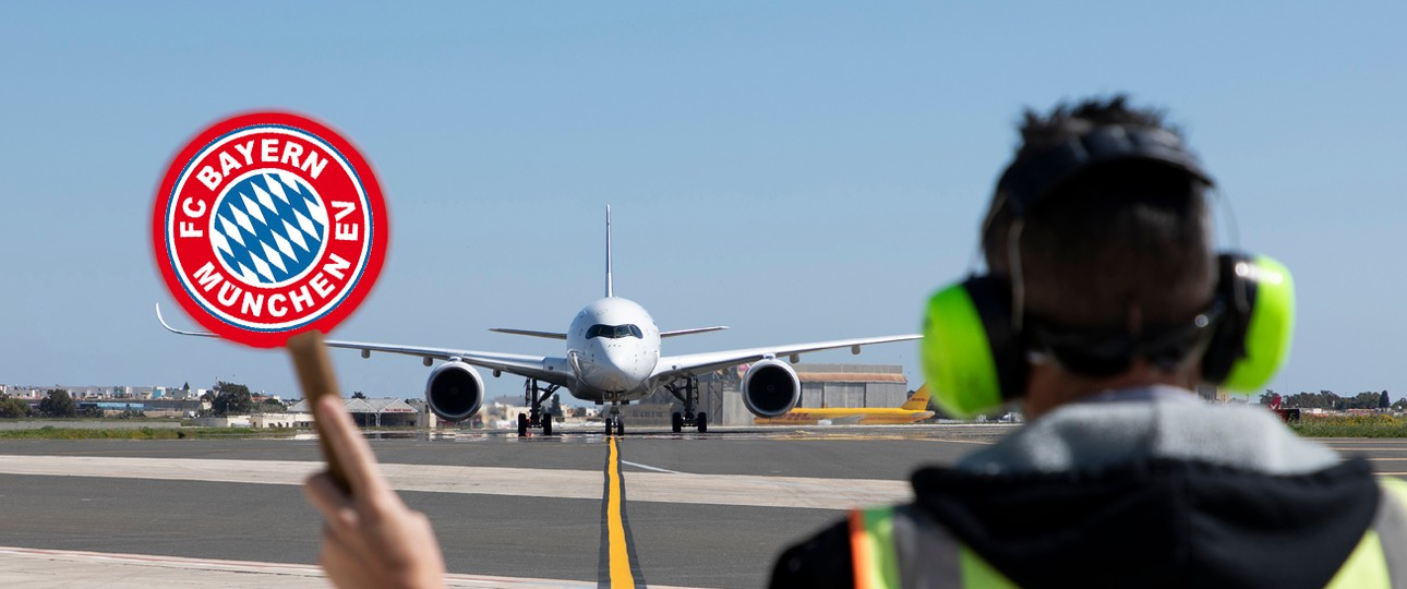 Lufthansa-Jet: Die Bayern reisten nicht mit Qatar Airways.