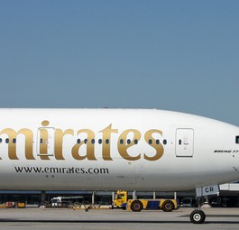 Boeing 777 von Emirates in Wien: Die Golfairline ist sehr zufrieden.
