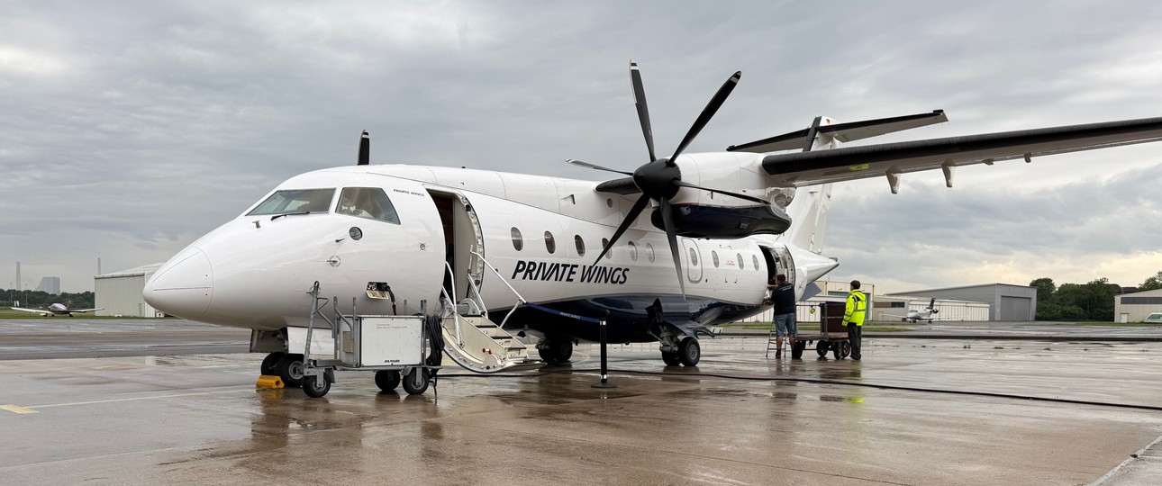 Mannheim City Air fliegt mit Dornier Do 328.