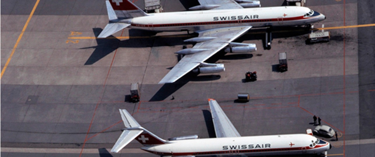 Die Swissair fliegt in den 1970er Jahren weitere Flugzeugtypen wie die DC-9 oder CV-990 Coronado.