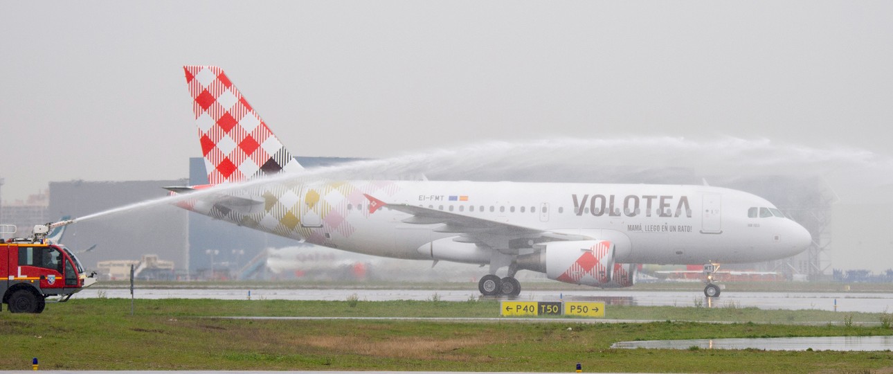 Airbus A319 von Volotea beim Start der Werksshuttle-Flüge für Airbus im Jahr 2019: Derzeit glücklich mit einer Ceo-Flotte.