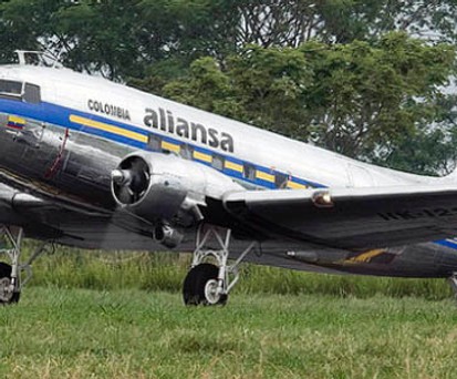 DC-3 von Aliansa Colombia: Die Maschine verschwand mitten im Flug.