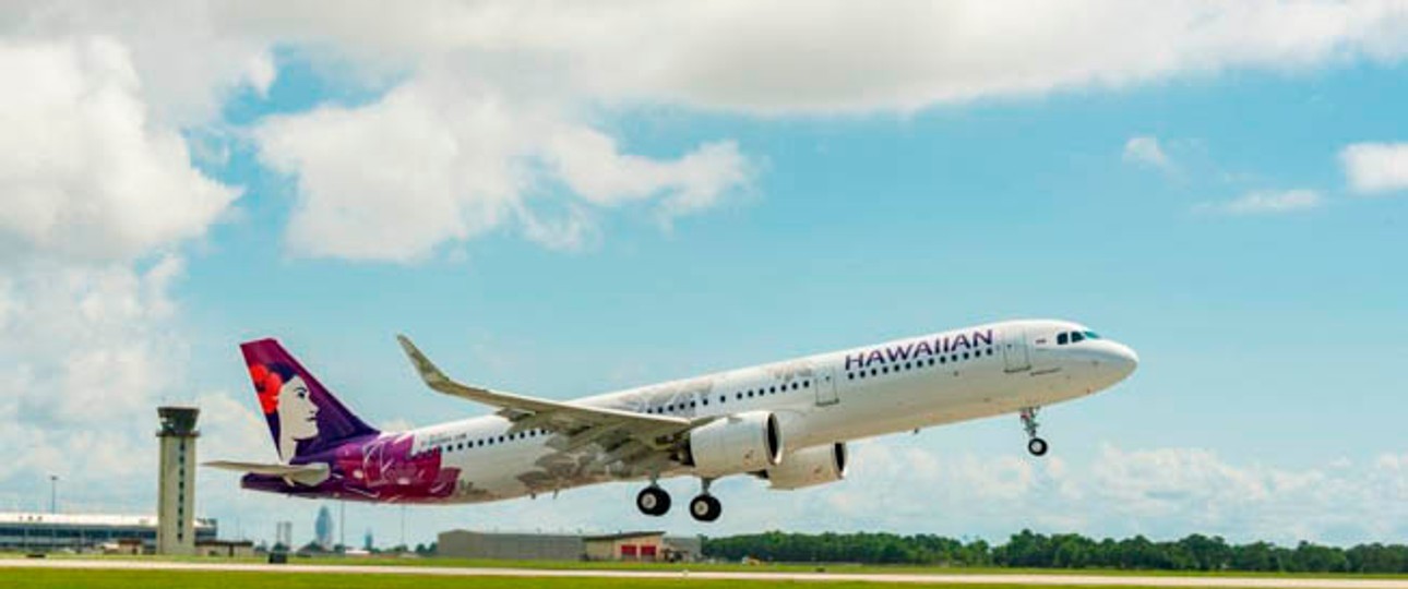 AIrbus A321 Neo von Hawaiian Airlines: Taufname Wiliwili.
