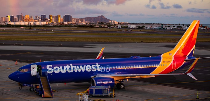 <strong>Rang 2: </strong>Southwest Airlines - 215.608 Flüge.