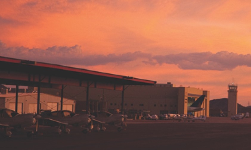 <strong>Platz 10: </strong>Phoenix Goodyear Airport, USA. Hier sind derzeit 162 Flugzeuge geparkt.