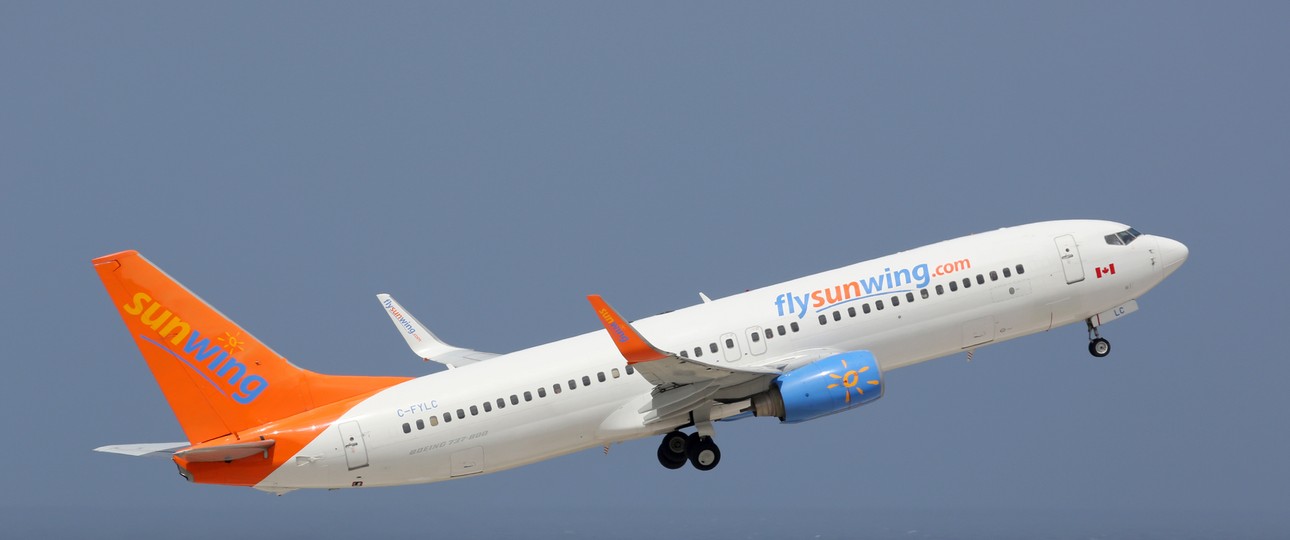 Boeing 737-800 von Sunwing Airlines: Die Fluggesellschaft streicht aktuell ihren Flugplan zusammen.