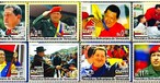 Briefmarken zu Ehren von Hugo Chavez: Venezuela zerfällt, die Regierung versucht die Lage mit Personenkult zu beschönigen.