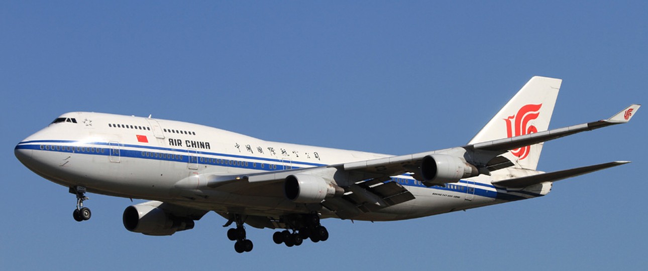 Boeing 747 von Air China: Dürfte nur noch in Los Angeles oder New York landen, wenn sie Russland zuvor nicht überflog.