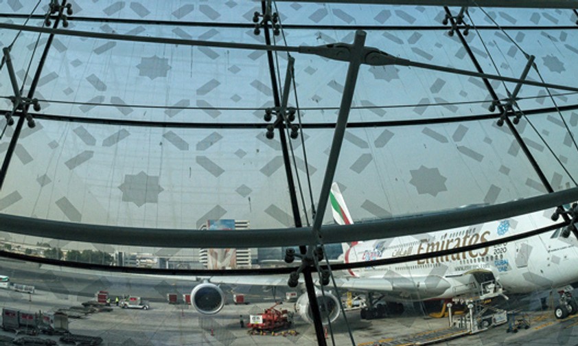 A380 von Emirates in Dubai.