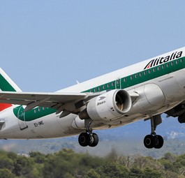 Airbus A319 von Alitalia: Die Airline ging am 15. Oktober 2021 unter.