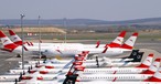 Geparkte Flugzeuge von Austrian Airlines: Mehr und mehr Flieger kehren zurück.