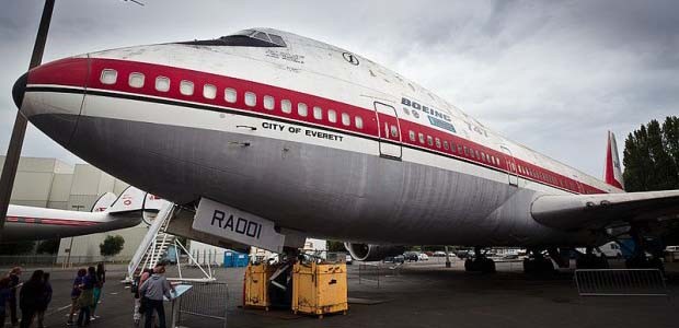 Vor der Restaurierung: Die weltweit erste 747 hat mit dem Wetter in Seattle zu kämpfen.