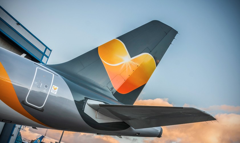 Thomas-Cook-Logo: Von der Pleite der britischen Mutter war Thomas Cook Aviation zunächst nicht betroffen.