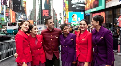 Cabincrew von Air India in New York: Wer zu dick ist, fliegt raus.