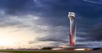 Der 95 Meter hohe Kontrollturm wird das Wahrzeichen des Istanbul New Airport. Designt wurde er von Pininfarina.