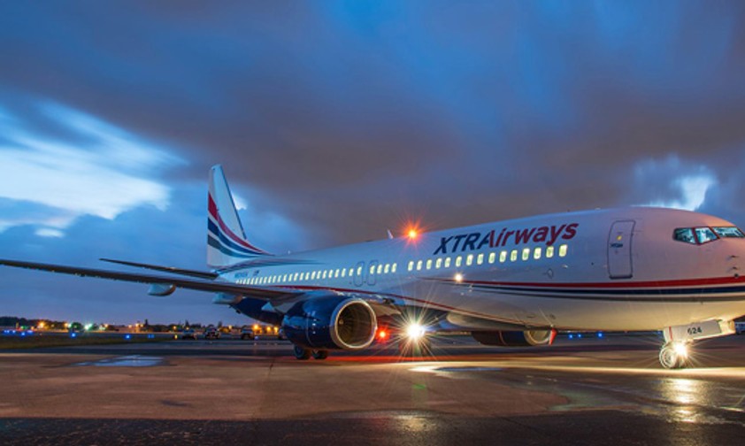 Flugzeug von Xtra Airways: Die Flotte soll auf einen Jet schrumpfen.