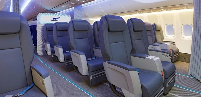 Die Business Class: Angekündigt ist ein neuer Sitz aus russischer Herstellung.