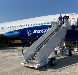 Boeing 737 Max 10, hier bei der Farnborough Airshow: Es wird spannend.