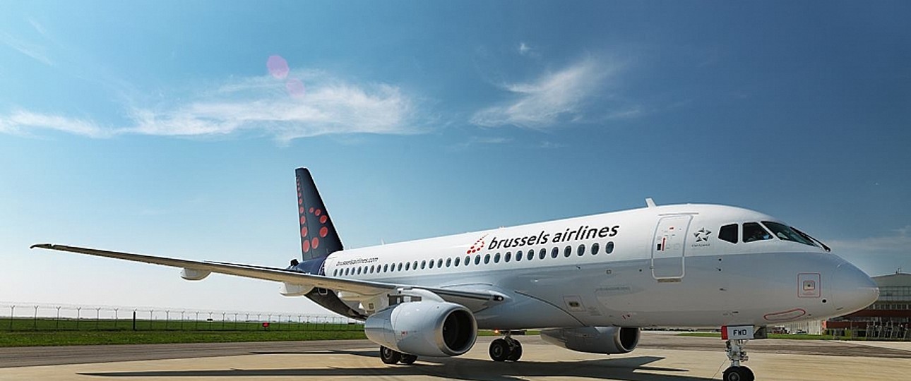 Superjet in den Farben von Brussels Airlines: Ein Bild aus der Vergangenheit.