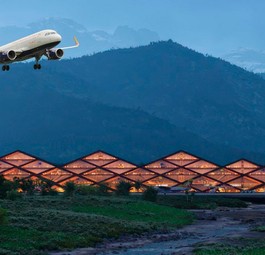 Airbus A319 von Drukair über der Gelephu Mindfulness City (Montage): Die Airline verspürt große Nachfrage.