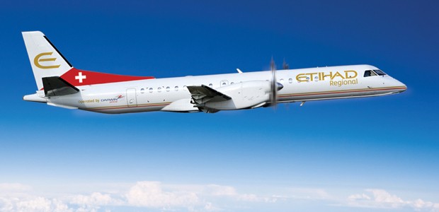 Flieger von Etihad Regional: Zubringer nach Abu Dhabi.