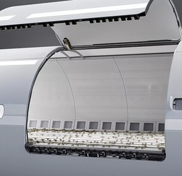 Frachttor des Airbus A350 F (Computerbild): Riesige ladeluke.