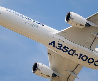 Airbus A350-1000 im Flug: Die getreckte Version kommt nicht vor 2033.