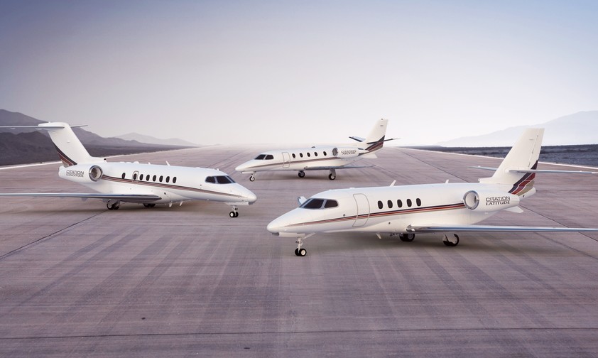 Drei Citation Modelle: Ascend (hinten), Longitude (links) und Latitude (rechts): Netjets hat 1500 Maschinen bestellt.