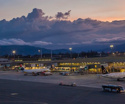 Flughafen Quito: Macht sich hübsch.
