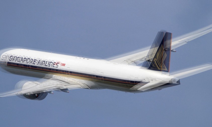 Boeing 777 von Singapore Airlines (bearbeitet): Heftigsten G-Kräften ausgesetzt.