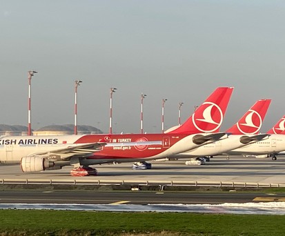 Flieger von Turkish Airlines in Istanbul: Die Fluglinie steigt bei Air Europa ein.