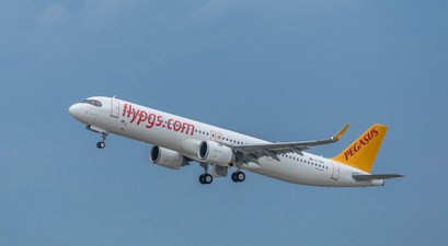 Airbus A321 Neo von Pegasus Airlines: Beim Start in Frankfurt ging bei einem Flugzeug der Airline etwas schief. 