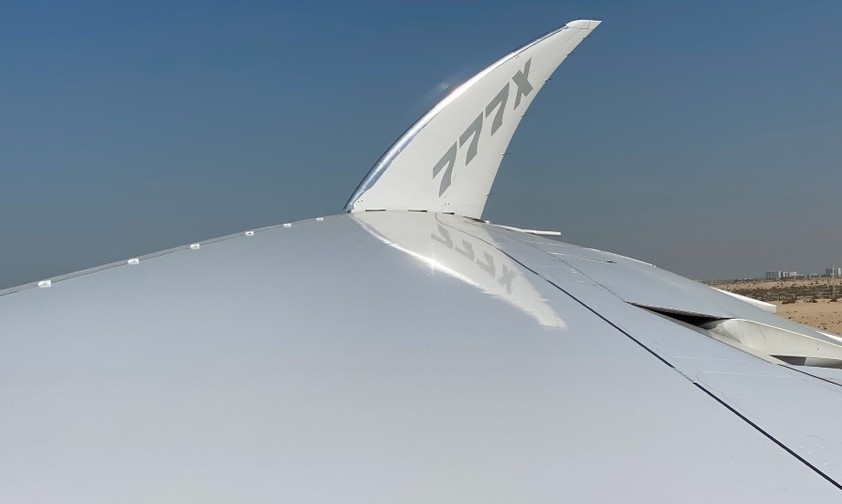 Boeing 777X: Die klappbaren Flügelspitzen sind eine der Neuheiten.