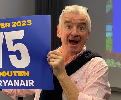 Ryanair-Chef Michael O’Leary: Nur 75 Strecken ab Wien.