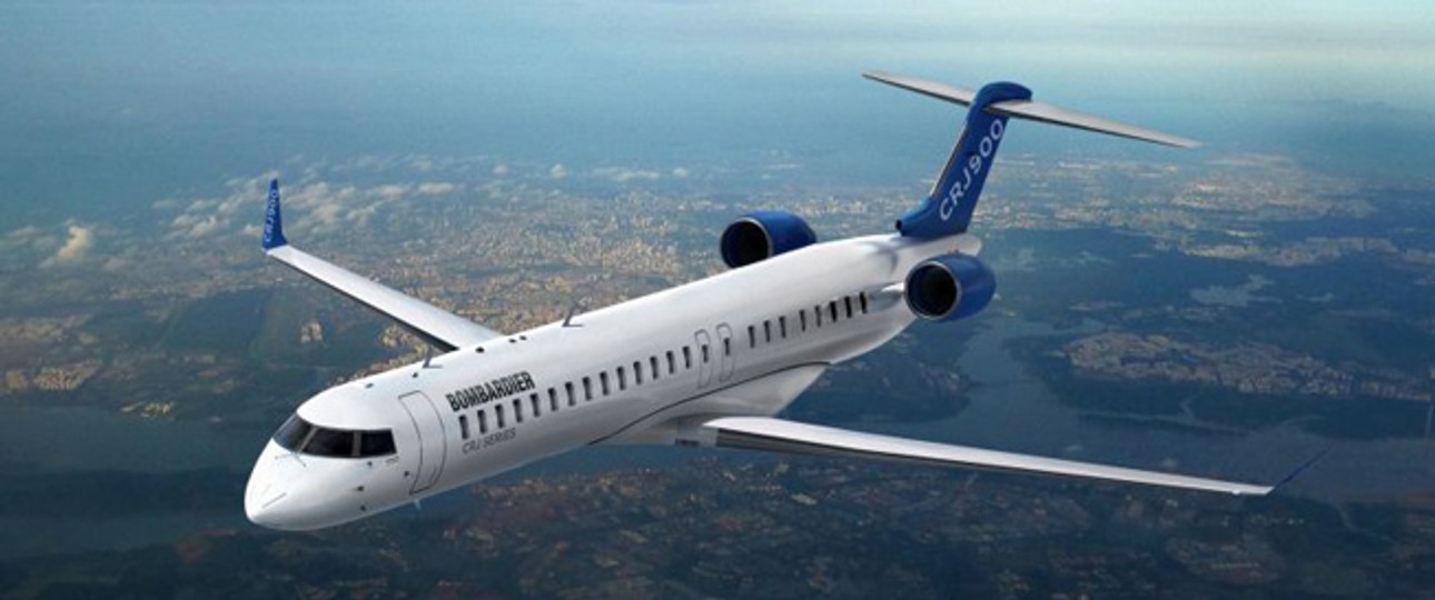 CRJ 900: Fasst bis zu 90 Passagiere.