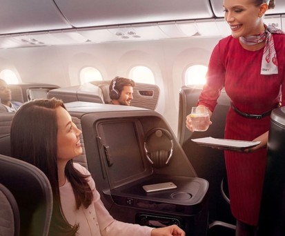 Business Class von Turkish: Außer ihr gibt es nur die Economy.