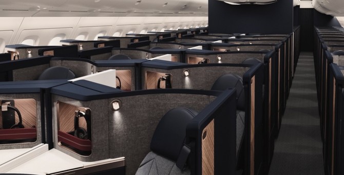 So wird es im Oberdeck aussehen: 106 Sitze nur in der Business Class.