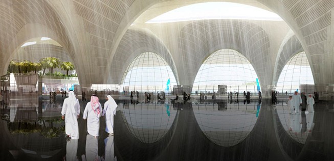 Wie auf diesem Bild soll der Flughafen Kuwait <a href="http://www.aerotelegraph.com/so-will-kuwait-seinen-flughafen-ausbauen">in Zukunft aussehen</a>. Zurzeit reicht es dagegen nur für den letzten Platz (76.) im Ranking mit einer Bewertung von 5,02.