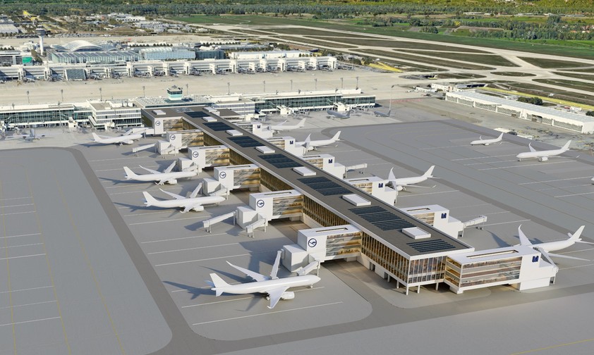 Der sogenannte T-Stiel am Flughafen München: So soll er aussehen.