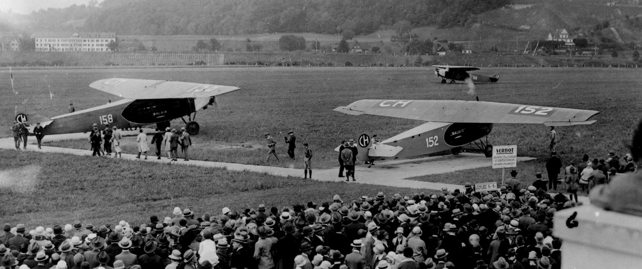 Der Vorgänger auf Schweizer Seite: Der Flugplatz Basel-Sternenfeld in Birsfelden, hier im Jahr 1928.