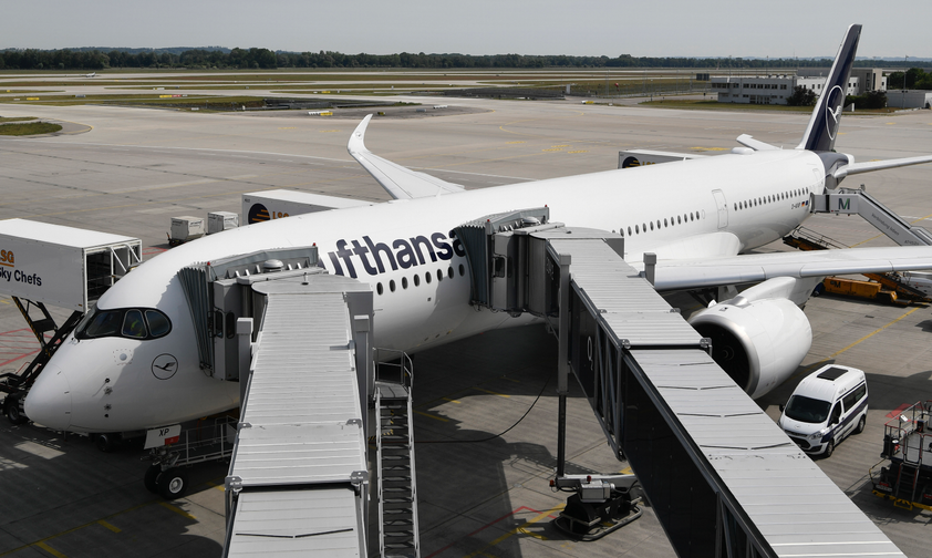 Airbus A350 von Lufthansa in München: Nur kurz nach São Paulo.