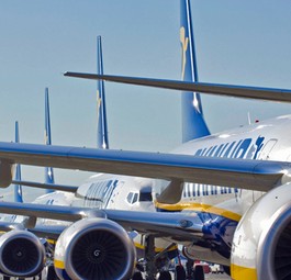 Boeing B737 von Ryanair: Zurück nach Reus und Girona.